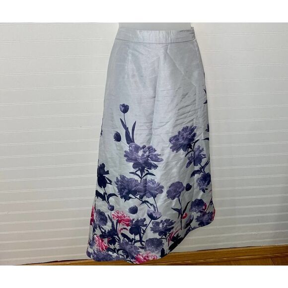 Ashro White Floral Print Asymmetrical Skirt - Picture 3 of 12